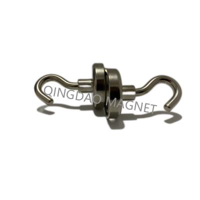 China Sintered NdFeB Hook Magnet, N35,25KGS, Permenent Hook Magnets,Magnetic Assembly for sale