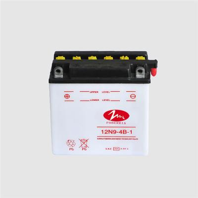 China Hot Sale 12n9 Dry Charge Motorcycle Lead Acid Battery Maintenance Free Battery for sale