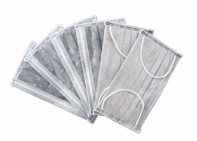 China Anti Virus Active Carbon Face Mask , Disposable Non Woven Face Mask Grey Color for sale