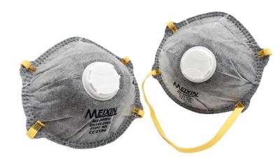 China Peso leve da máscara de poeira do filtro do carbono do polipropileno com duas cabeça - correias à venda