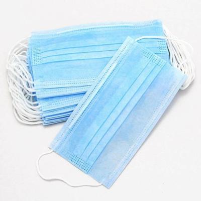 China 3 Ply Non Woven Face Mask , Disposable Pollution Mask Low Respiratory Resistance for sale