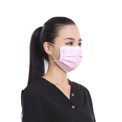 中国 通気性の使い捨て可能なマスク3ply非編まれたEarloopのマスクの反汚染 販売のため