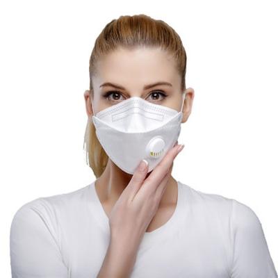 China White Breathable FFP2V N95 Dust Mask / Disposable N95 Mask For Convenient Usage for sale