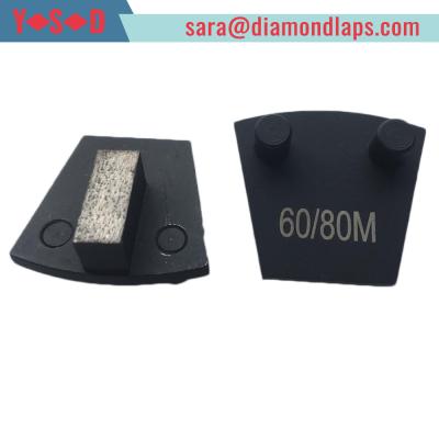 China Two Pin Backed Trapezoid diamond grinding shoes for sale