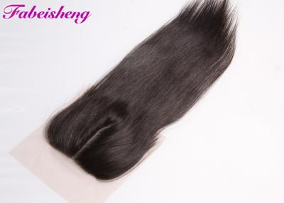 China Unprocessed 3 Part 4 By 4 Lace Closure Peruvian Straight Hair Bundles Bleached Knots for sale