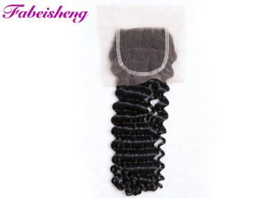 China Deep Wave Brazilian Human Hair 4x4 Lace Closure With Baby Hair No Tangle No Shedding for sale
