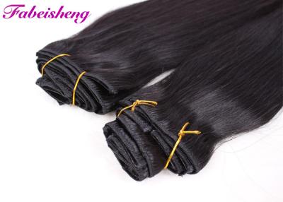 China Double Drawn Human Clip In Hair Extensions For Short Hair Full Cuticles for sale