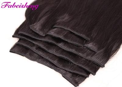 China Triple Weft 100 Human Hair Clip In Extensions Double Drawn Thick Ends for sale