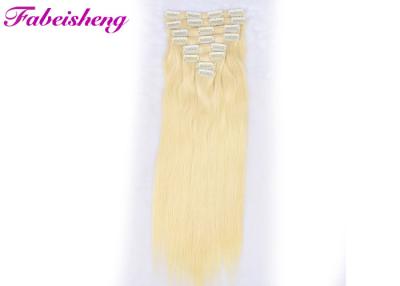 China Long Clip In Hair Extensions , Brazilian Real Human Hair Extensions Clip In for sale