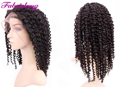 China Tangle Free Curly Brazilian Hair Full Lace Wigs Can Be Dyed 14 - 28 Inch for sale