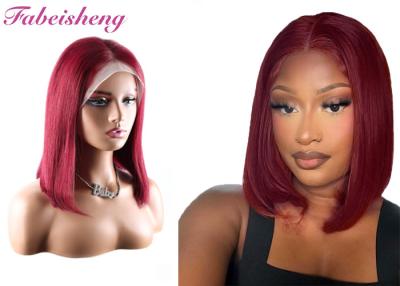 中国 Premium Straight Lace Wigs with Baby Hair and Flawless Texture Double Drawn Coloe 99J Wig 販売のため