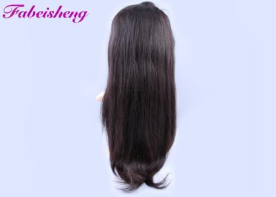 China Natural Hairline Bleached Knots Glueless Full Lace Wigs / 100% Indian Human Hair Wigs for sale
