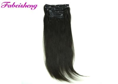 China Unprocessed Straight Remy Clip In Hair Extensions Human Hair For Black Women for sale