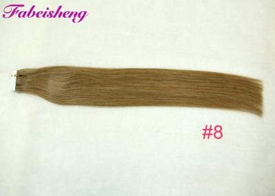 China Soft And Straight 10 Inch Tape In Human Hair Extensions , Double Drawn Hair Weft for sale