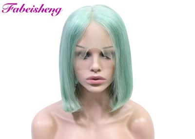 China as perucas completas do laço da cor verde da categoria 10A/12 avançam o cabelo humano das perucas curtos de Bob à venda