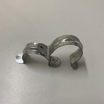 China Antirust Fixed Zinc Galvanised Pipe Saddle Clamps U Shaped Pipe Clamp for sale