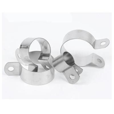 China Alkali Resistance Galvanized Steel Pipe Clamp Flat Iron Grounding Pipe Clamp for sale