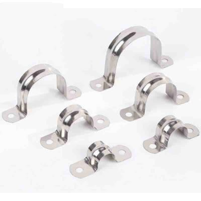 China Rust Prevention U Shaped Metal Saddle Clip For  Pipelines Installation for sale