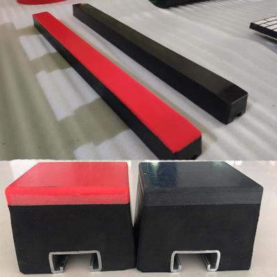 China Conveyor Impact Cradle Slide Bar 65A Impact Pad For Belt Conveyor for sale