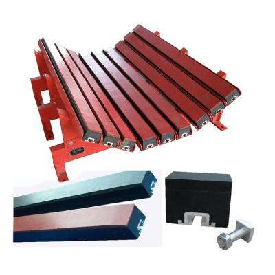 China Conveyor Roller Support Slider Impact Bed Impact Bars 3 Legs 4 Legs Support for sale