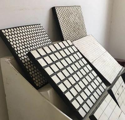 China Customized Size Ceramic Tile Wear Liners Bolt Installation for sale