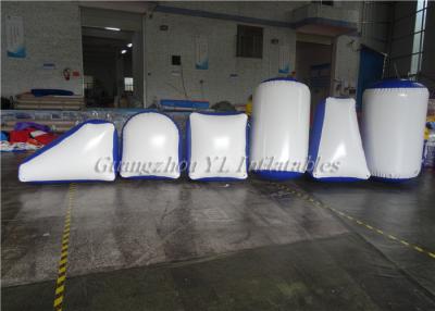 China Wonderful 0.9mm PVC Blow Up Paintball Bunkers Blue And White for sale