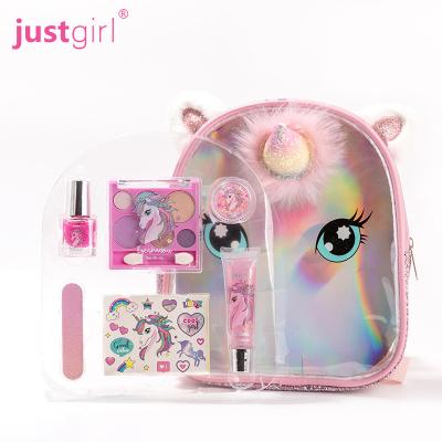 China Portable Lovely Makeup Kit For Girl Toys With Unicorn Backpack OEM ODM for sale