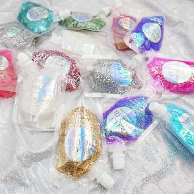 China OEM borrifos de diamante Glitter Gel corporal para os olhos corpo rosto maquiagem de cabelo à venda