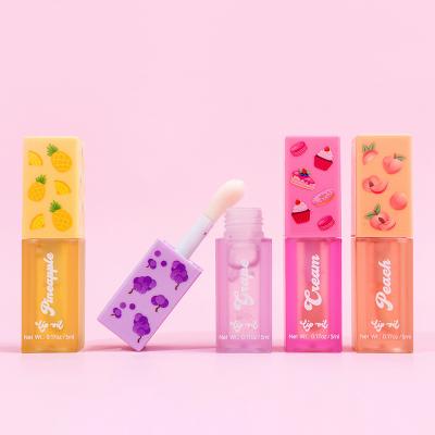 China Kids Fruit Infused Clear Lip Oil For Moisturizing Cruelty Free for sale