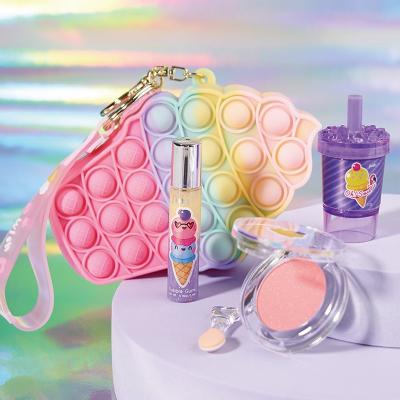 China Compact Children Makeup Set Toy Sweetie Pop It Purse Lovely Make Up Kit for sale