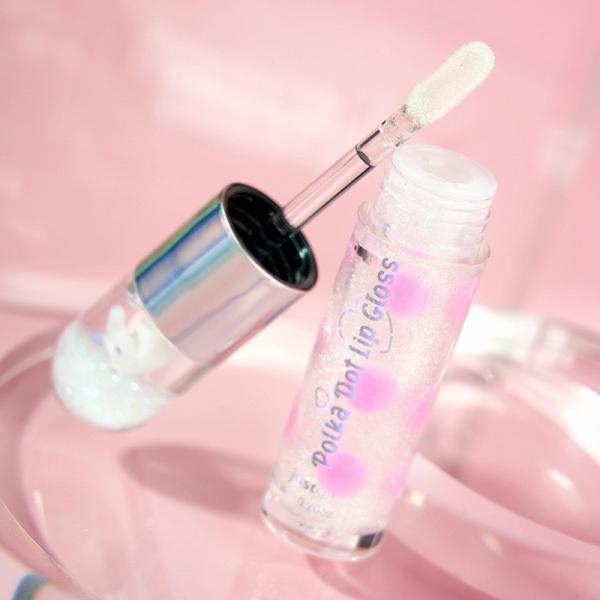 Quality Beautiful 6ml Polka Dot Essence Lip Gloss Featured With Tube Packaging for sale