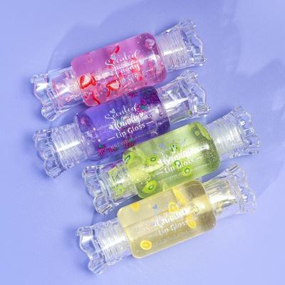 China GMPC Natural Vitamin Clear Lip Oil Moisturized Fruit Flavore Glitter Lip Oil for sale