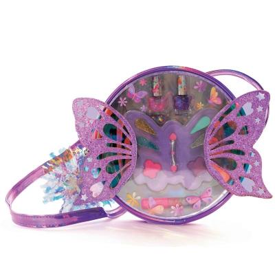 China Real Girls Childs Make Up Kit Makeup Princess Toys With Butterfly Bag CPSIA Certified for sale