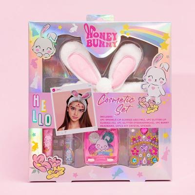 China Kids Makeup Kit With Cute Bunny Headband for sale