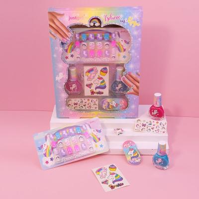 China Non Toxic Formula Kids DIY Nail Art Kit Compact Play House Beauty Toy for sale