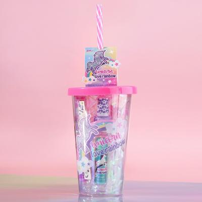 China Kit de seguridad de pintura de uñas Kit de pintura de uñas con copa de bebida de unicornio en venta
