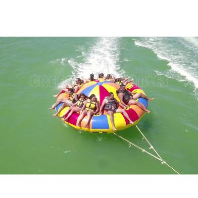中国 Factory price inflatable disco boat towable, commercial grade inflatable disco boat water toy for sale 販売のため