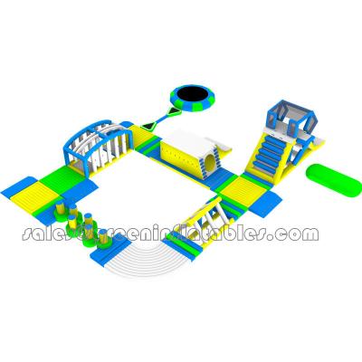 China Customized Outdoor Large Morbile Design Floating Slide Pool Waterslides Toys Inflatable Used Water Park Equipment à venda