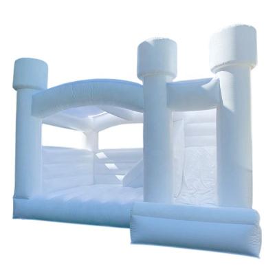 中国 New All White Wedding Bounce House Slide Inflatable White Castle Outdoor Cheap Bouncy Jumping Castle with ball pit 販売のため