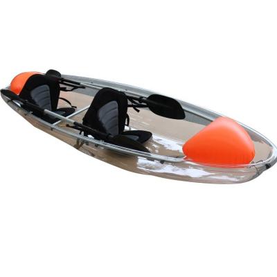 China Factory wholesale 2 person Fishing Clear Inflatable Kayak 2 Person Transparent Kayaks with Paddles à venda