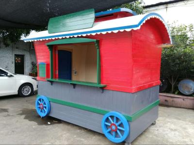 China Alimento da rua que vende o carro de madeira do café do quiosque para a carga e o transporte à venda