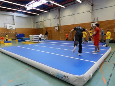 China Sturdy Airtight Tumbling Crash Mats , 12*8m Gymnastics Inflatable Tumble Track for sale