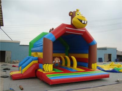 China 5 In1 Inflatable Jumping Castle , Screen Printing Monkey Bouncy Castle for sale