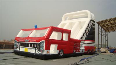 China Fire Truck Large Inflatable Slide 0.55 Plato CE Cert Material EN14960 Standard for sale