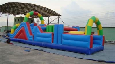 China Fun Inflatable Water Obstacle Course Water Slide For Birthday Party Abrasion Proof for sale