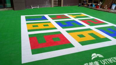 China Modular Playground Equipments Removable Plastic Interlocking Garage Floor for sale