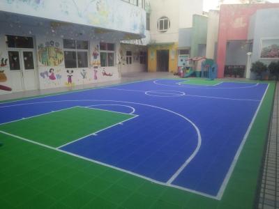 China Outdoor Sports Playground Equipments Plastic Sport Court Flooring 10 Year Service Life for sale