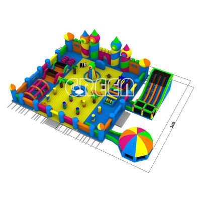 China Big bouncer america giant adventure inflatable bounce house castle park for sale