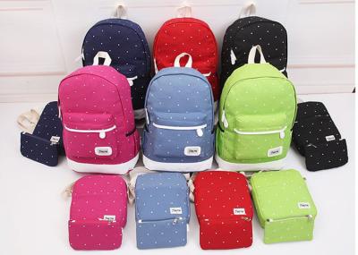 China Korean style 3pcs in 1 canvas fashion backpack set for student bag outdoor backpack for sale