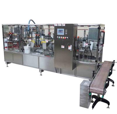 China 304 Stainless Steel Tray Filler Machine For Sauce In Buckets for sale